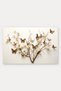 White Butterfly Garden Pattern 534 Doormat, 40x60 cm, Non-Slip Sole, Decorative - 5