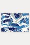 Navy Blue and White Japanese Wave Seagull-Patterned Doormat, 40x60 cm, with Non-Slip Sole, Decorative - 5