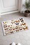 477 Door Mat with Yellow and Brown Butterfly Pattern, 40x60 cm, Non-Slip Sole, Decorative - 2