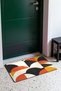 Cream, Orange, and Black Retro Patterned Doormat, 40x60 cm, with Non-Slip Sole, Decorative - 3