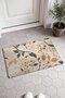 Beige Coffee Branch and Leaf Botanical Pattern Doormat, 40x60 cm, with Non-Slip Sole, Decorative - 2