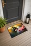 Yellow Butterfly Spring Pattern 713 Doormat, 40x60 cm, Non-Slip Sole, Decorative