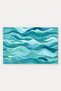 Turquoise Ocean Wave Pattern Doormat, 40x60 cm, Non-Slip Sole, Decorative - 5