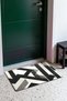 Black and White Zigzag Patterned Maze Striped Doormat, 40x60 cm, with Non-Slip Sole, Decorative - 3