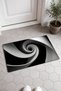Black and White Abstract Pattern Doormat, 40x60 cm, with Non-Slip Sole, Decorative - 2