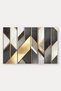 Black Gold Art Deco Geometric Patterned Doormat, 40x60 cm, Non-Slip Sole, Decorative - 5
