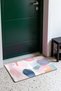 Pink and Blue Pastel-Colored Door Mat with Minimal Patterned Design, 40x60 cm, Non-Slip Sole, Decorative - 3