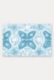 Baby Blue Symmetrical Fluid Pattern Doormat, 40x60 cm, with Non-Slip Sole, Decorative - 5