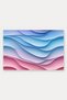 Blue and Pink Layered Paper Door Mat with Wave Pattern, 40x60 cm, Non-Slip Sole, Decorative - 5