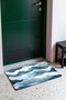 Gray and Blue Watercolor-Style Wavy-Patterned Doormat, 40x60 cm, with Non-Slip Sole, Decorative - 3
