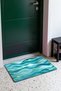 Turquoise Ocean Wave Pattern Doormat, 40x60 cm, Non-Slip Sole, Decorative - 3
