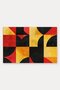 Red and Yellow Bauhaus Geometric Patterned Doormat, 40x60 cm, with Non-Slip Sole, Decorative - 5