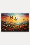 Orange Butterfly Spring Pattern 673 Doormat, 40x60 cm, Non-Slip Sole, Decorative - 5
