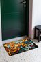 Orange and Blue Butterfly-Patterned 664 Doormat, 40x60 cm, with Non-Slip Sole, Decorative - 3