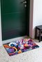 Blue and Orange Abstract Patterned 906 Doormat, 40x60 cm, Non-Slip Sole, Decorative - 3