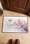 Pink Butterfly Spring-Patterned Doormat, 40x60 cm, with Non-Slip Sole, Decorative - 4