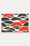 Red and Navy Blue Japanese Wave-Patterned Doormat, 40x60 cm, with Non-Slip Sole, Decorative - 5