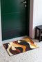 Coffee Orange 70s Retro Patterned Doormat, 40x60 cm, with Non-Slip Sole, Decorative - 3