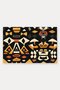Black and Orange African Totem-Patterned Doormat, 40x60 cm, with Non-Slip Sole, Decorative - 5