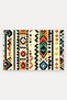 Cream-Orange Aztec-Patterned Doormat, 40x60 cm, with Non-Slip Sole, Decorative - 5