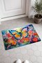 Colorful Butterfly Garden Pattern 617 Doormat, 40x60 cm, Non-Slip Sole, Decorative - 2