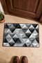 Black and White Geometric Patterned 023 Doormat, 40x60 cm, Non-Slip Sole, Decorative - 4