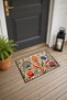 Colorful Flower Garden Turkish Rug-Floral Print 749 Doormat, 40x60 cm, with Non-Slip Sole - 3
