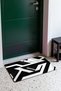 Black and White Labyrinth Striped Pattern 792 Doormat, 40x60 cm, Non-Slip Sole, Decorative - 3