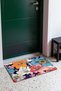 Navy, Orange, and Blue Door Mat with Large Floral Print, 40x60 cm, Non-Slip Sole, Decorative - 3