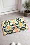 Salmon Blue Retro Patterned Baroque Doormat, 40x60 cm, with Non-Slip Sole, Decorative - 2