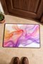 Purple and Orange Wavy-Patterned Doormat, 40x60 cm, with Non-Slip Sole, Decorative - 4