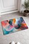 Orange and Blue Fluid Art Pattern 882 Doormat, 40x60 cm, Non-Slip Sole, Decorative - 2