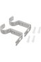 Adjustable Curtain Rod Wall Bracket Hooks, Set of 2, Silver Nickel - 5