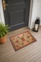 Red and Blue Flower Garden Turkish Rug-Floral Print 768 Doormat, 40x60 cm, with Non-Slip Sole - 3
