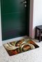 Brown and White Wavy-Patterned Doormat, 40x60 cm, with Non-Slip Sole, Decorative - 3