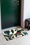 Navy, Cream, and Terracotta Color Door Mat with a Broken Geometric Pattern, 40x60 cm, Non-Slip Sole, Decorative - 3