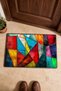Colorful Geometric Patterned Doormat, 40x60 cm, with Non-Slip Sole, Decorative - 4