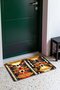 Orange and Black African Mask Striped Doormat, 40x60 cm, with Non-Slip Sole, Decorative - 3