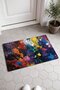 Colorful Abstract Patterned 863 Doormat, 40x60 cm, with Non-Slip Sole, Decorative - 2