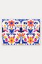Cobalt Orange Otomi Floral Print Doormat, 40x60 cm, with Non-Slip Sole, Decorative - 5