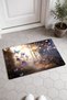 Blue and Pink Butterfly-Patterned Doormat, 40x60 cm, with Non-Slip Sole, Decorative - 2