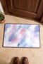 Lilac-Pink Pastel Brushstroke-Patterned Doormat, 40x60 cm, with Non-Slip Sole, Decorative - 4