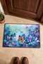 Blue and Orange Butterfly-Patterned 707 Doormat, 40x60 cm, with Non-Slip Sole, Decorative - 4