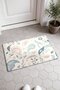 Cream Pastel Paisley Shawl-Patterned Doormat, 40x60 cm, with Non-Slip Sole, Decorative - 2
