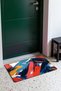 Red, Blue, and Bold Brushstroke-Patterned Doormat, 40x60 cm, with Non-Slip Sole, Decorative - 3