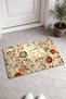 Vintage Flowers on a Cream Background: Turkish Rug-Patterned Doormat, 40x60 cm, with Non-Slip Sole - 4