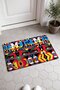 Red Kilim Rug-Patterned Doormat, 40x60 cm, with Non-Slip Sole, Decorative - 2