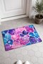 Pink and Purple Watercolor Stone-Patterned Doormat, 40x60 cm, with Non-Slip Sole, Decorative - 2