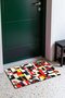 Black, Red, and Yellow Cubist Mosaic-Patterned Doormat, 40x60 cm, with Non-Slip Sole, Decorative - 3