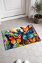 Colorful Butterflies Spring-Patterned Doormat, 40x60 cm, Non-Slip Sole, Decorative - 2